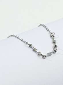 Collar con colgante rayo - Plateado - Ver 4