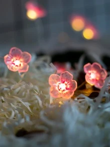 1Pc 10/20/30 Đèn Led 1/2/3M Dây Hình Hoa - Màu vàng - Xem 5