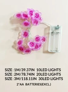 1Pc 10/20/30 Đèn Led 1/2/3M Dây Hình Hoa - Màu vàng - Xem 8