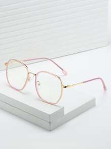 Gafas contra la luz azul con marco geométrico - Rosa - Ver 2