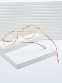 Gafas contra la luz azul con marco geométrico - Rosa - Ver 6