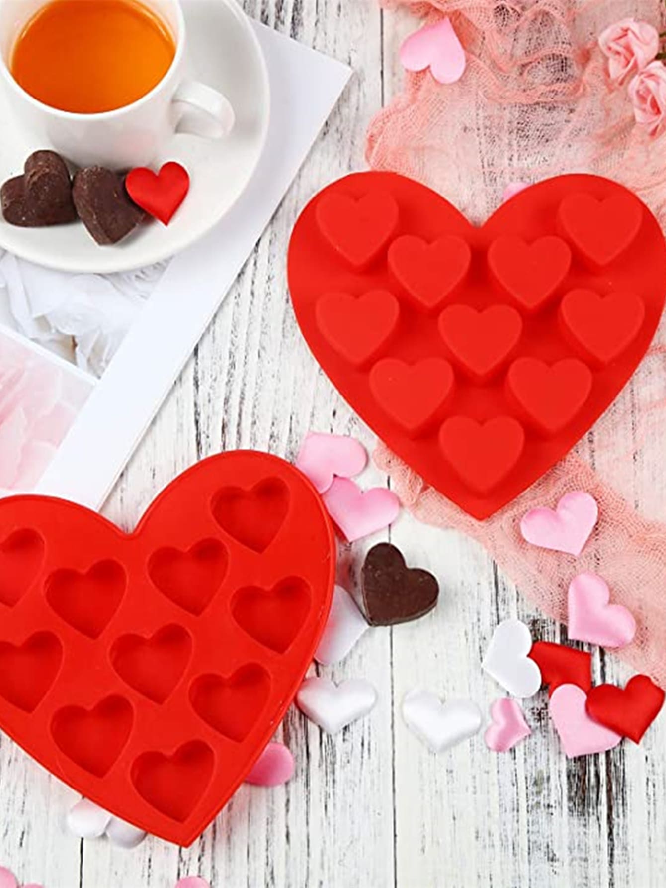1入組心形DIY矽膠模具