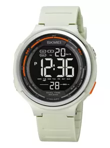 Skmei Men Calendar Detail Waterproof Digital Watch - Grey - View 3
