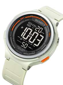 Skmei Men Calendar Detail Waterproof Digital Watch - Grey - View 4