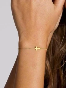 vòng đeo tay chữ thập - Vàng - Xem 2