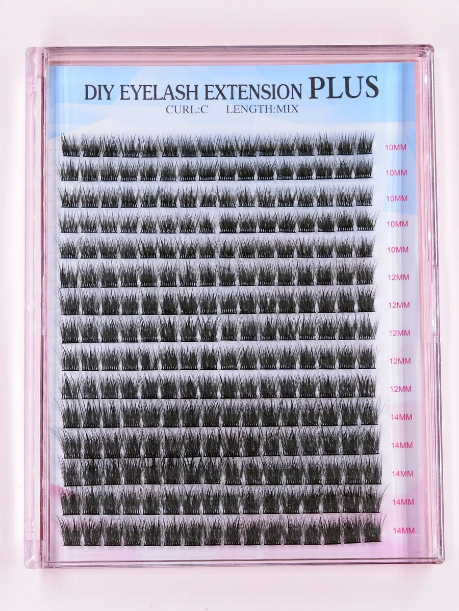 16片*15排經典優雅蓬鬆纖體假睫毛 - 黑色 - 查看 1