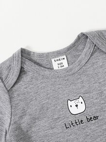 Baby Boy 2pcs Cartoon & Letter Graphic Bodysuit - Multicolor - View 6