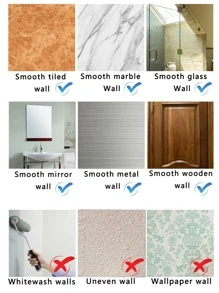 1入組重型13.2磅最大自粘壁鉤-非常適合浴室、廚房、圖片掛鉤6X6厘米/2.36X2.36英寸 - 無色 - 查看 6