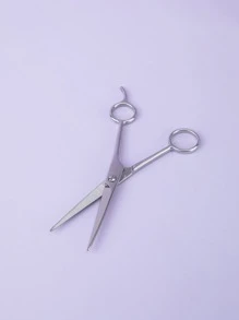 6.5英寸右手理发剪，家用理发剪，专业美发师剪刀，采用优质日本不锈钢制成，手工打磨，银黑色 - 銀色 - 查看 4