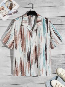 Manfinity Men Plus Allover Print Shirt - Multicolor - View 1