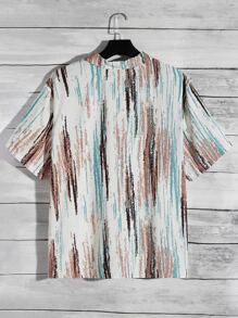 Manfinity Men Plus Allover Print Shirt - Multicolor - View 2