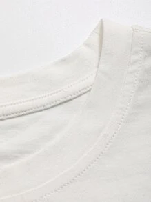 DAZY Váy ngủ & áo ngủ Nữ Hoạt hình Slogan Giải trí - trắng - Xem 3