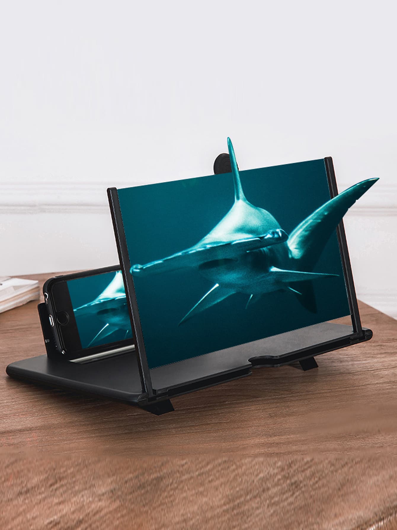 1入組手機屏幕放大器支架 - 黑色 - 查看 1