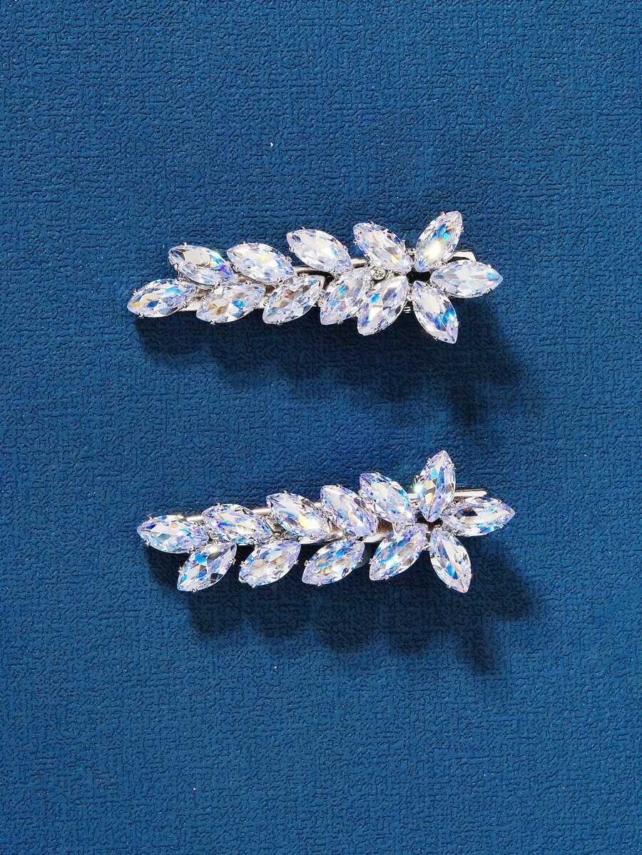 Bộ 2 kẹp tóc hình cá sấu đính đá Cubic Zirconia sang trọng, kẹp tóc càng cua, phụ kiện tóc, phụ kiện đội đầu, ghim cài tóc.