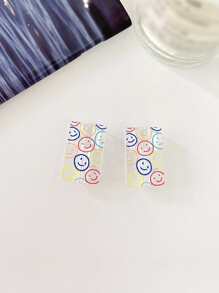 5入組卡通臉圖案數據線保護頭和充電頭套套裝 - 淺藍色 - 查看 2