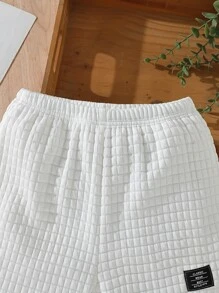 Girls Letter Patched Detail Shorts