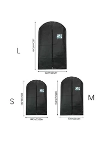 1pc Plain Clothing Cover - Black - View 2