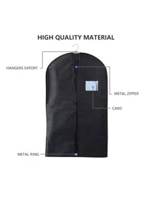 1pc Plain Clothing Cover - Black - View 3