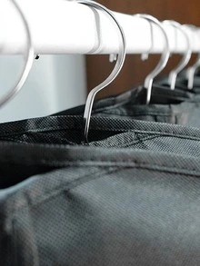 1pc Plain Clothing Cover - Black - View 5