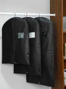 1pc Plain Clothing Cover - Black - View 7