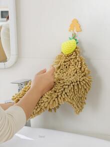 1pc Pineapple Decor Washcloth - Khaki - View 2