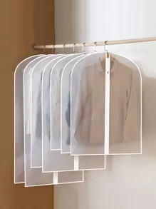 1pc Clear Clothing Cover - White - View 1