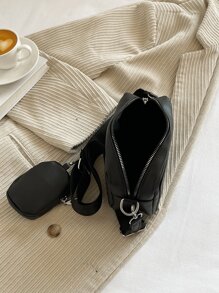 High School Students University Freshman Multifunctional Sling Bag Shoulder Bag Casual Bag Mini Men Argyle Quilted Square Bag With Coin Purse, Handbag Schoolbag For Travel,College,Outdoors,Commute Sling Bag For Man Man Bag Cross Body Bag Shoulder Bag Side Bag Back To School School Supplies Fall Messenger Bag Bag For Man Cylinder Bag Old Money Halloween Christmas - Black - View 5