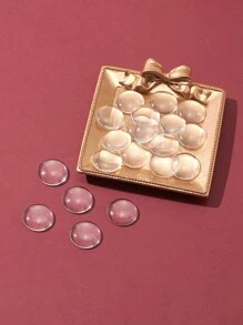 20pcs Round Transparent Glass Cabochons DIY Jewelry Accessory - Clear - View 4
