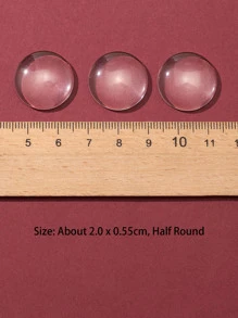 20pcs Round Transparent Glass Cabochons DIY Jewelry Accessory - Clear - View 5