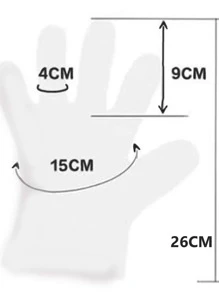 100pcs Disposable Clear Glove - Clear - View 8