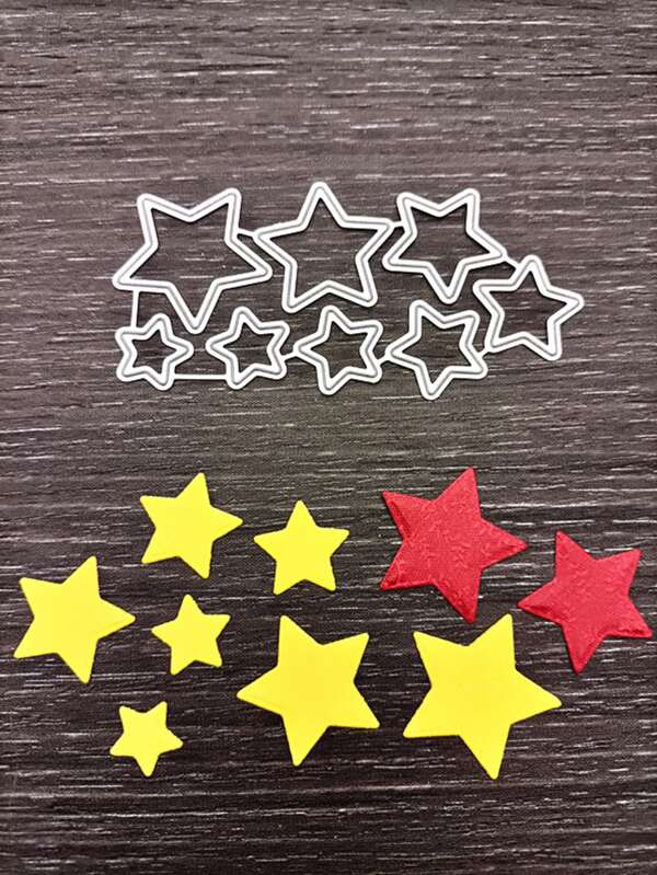 2022 New Five Pointed Star Metal Cutting Die DIY Scrapbooking Embossing Paper Photo Frame Stamp Craft Template Mould Stencil