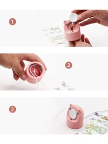 Bear Design Charger Holder Compatible With Apple Watch - Pink - View 3