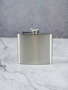 Chất Lượng Cao Thép Không Gỉ 304 Hông Bình Di Động Bỏ Túi Khắc Rượu Uống Nồi Rượu Whisky Vodka Flagon Rượu - Bạc - Xem 1