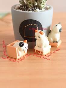 1 pieza Decoración gato de dibujos animados en forma de al azar - Multicolor - Ver 2