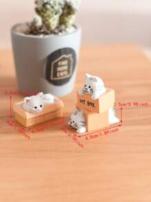 1 pieza Decoración gato de dibujos animados en forma de al azar - Multicolor - Ver 3