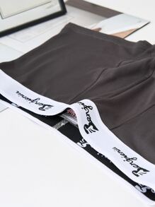 Men 5pcs Letter Graphic Boxer Brief - Multicolor - View 7