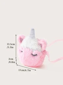 Chicas Bolsa creativa con diseño de gato de dibujos animados - Rosa - Ver 2