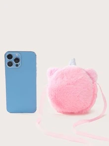 Chicas Bolsa creativa con diseño de gato de dibujos animados - Rosa - Ver 3