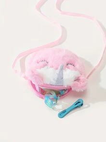 Chicas Bolsa creativa con diseño de gato de dibujos animados - Rosa - Ver 4