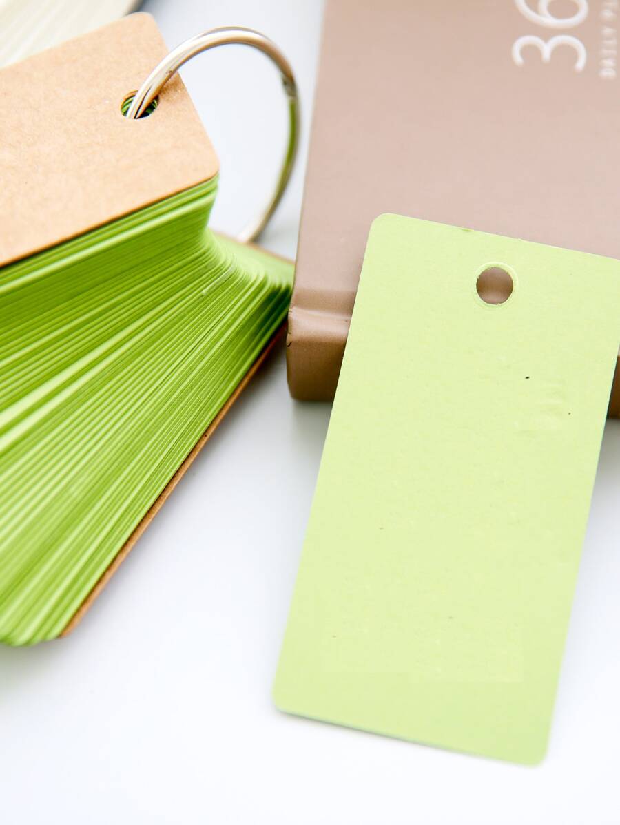 1pc Green Thick Ring Binder Memo Pad, 100 Pages - Green - View 1