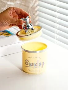 1 pieza Caja de almacenamiento con diseño de oso - Beis - Ver 7