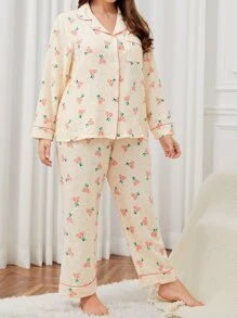 Bộ Giản Dị Kích Thước Lớn Túi Nút phía trước Chấm bi Rau quả Thanh lịch - Nhiều màu - Xem 4