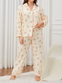 Bộ Giản Dị Kích Thước Lớn Túi Nút phía trước Chấm bi Rau quả Thanh lịch - Nhiều màu - Xem 5