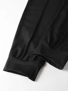 Manfinity Homme Men Cartoon Graphic Tee & Drawstring Waist Sweatpants - Black - View 7