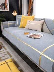 1 chiếc khăn sofa thiết kế dập nóng - Màu Xám nhạt - Xem 3