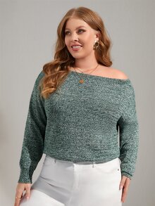 Calvaya Jersey de cuello barco - Verde Oscuro - Ver 4