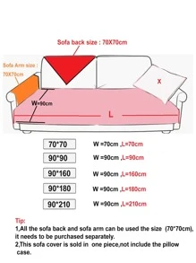 1 chiếc khăn sofa chống trượt in đá cẩm thạch - màu đen - Xem 2