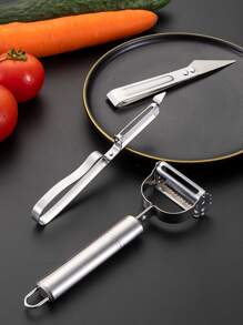 3 piezas Rallador de acero inoxidable - Plateado - Ver 4