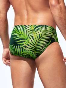 Manfinity Hombres Calzoncillo de natación con estampado tropical - Multicolor - Ver 2