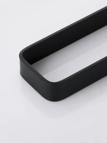 1pc Self-adhesive Towel Bar - Black - View 7